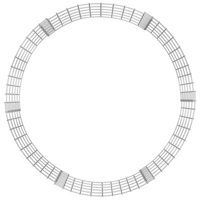 vidaXL Poteau à gabion circulaire Acier galvanisé Ø100x50 cm