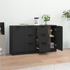 vidaXL Buffets 2 pcs Noir 60x30x70 cm Bois d'ingénierie