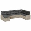 vidaXL Ensemble de canap&eacute; de jardin 8 pc Gris clair polyrotin
