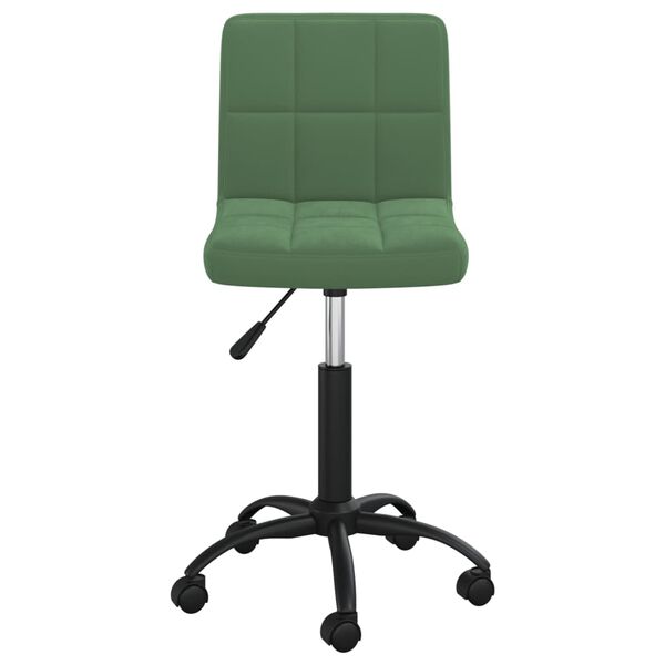 vidaXL Chaise pivotante de salle à manger Vert foncé Velours