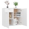 vidaXL Buffet blanc 80x36x75 cm bois d'ing&eacute;nierie