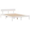 vidaXL Lit bibliothèque sans matelas blanc 160x200 cm bois pin massif