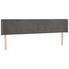 vidaXL Tête de lit à LED Gris foncé 183x16x78/88 cm Velours