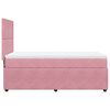 vidaXL Sommier &agrave; lattes de lit avec matelas Rose 90x190 cm Velours