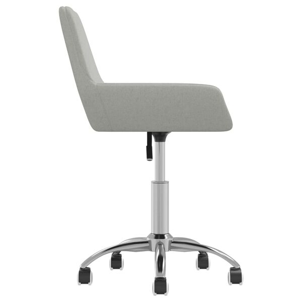 vidaXL Chaise pivotante de bureau Gris clair Tissu