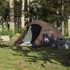 vidaXL Tente de camping tunnel 3 personnes marron imperm&eacute;able