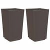 vidaXL Jardini&egrave;res 2 pcs marron 32,5x32,5x57 cm polypropyl&egrave;ne
