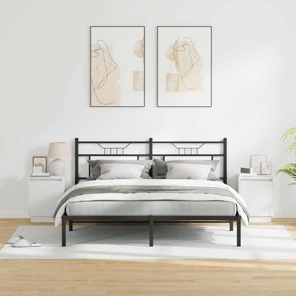 vidaXL Cabinet de chevet 2 pcs Blanc 39 x 34,5 x 50 cm