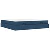 vidaXL Cadre de lit avec matelas 2 pi&egrave;ces Bleu tissu