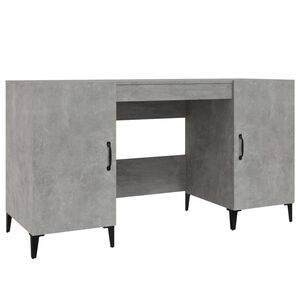 vidaXL Bureau Gris b&eacute;ton 140x50x75 cm Bois d'ing&eacute;nierie