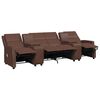 vidaXL Fauteuil de massage inclinable 4 places marron similicuir