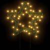 vidaXL D&eacute;coration lumineuse &eacute;toile de No&euml;l piquets 3 pcs 50 LED 29 cm