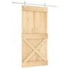 vidaXL Porte coulissante Naturel et Blanc 100 x 210 cm