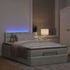 vidaXL Lit ottoman avec matelas et LED gris clair 120x190cm velours