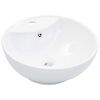 vidaXL Lavabo avec trop-plein 46,5 x 18 cm C&eacute;ramique Blanc