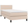 vidaXL Sommier à lattes de lit matelas LED Cappuccino 100x200 cm