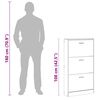 vidaXL Armoire &agrave; chaussures Ch&ecirc;ne fum&eacute; 59x17x108 cm Bois d'ing&eacute;nierie