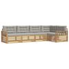 vidaXL Ensemble de canap&eacute;s d'ext&eacute;rieur 6 pcs Blanc et gris clair