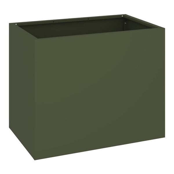 vidaXL Cache-pot de jardin Vert olive 50 x 32 x 40 cm