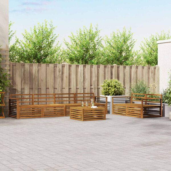 vidaXL Ensemble de canap&eacute;s d'ext&eacute;rieur 7 pcs Naturel