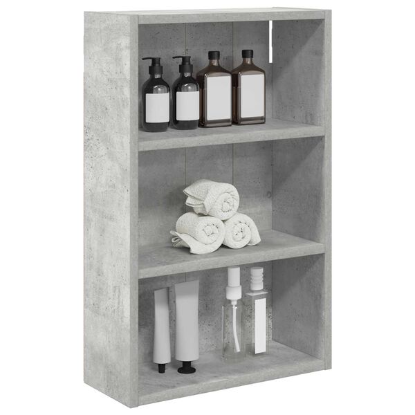 vidaXL Armoire murale de salle de bain Gris B&eacute;ton 40 x 16 x 62,5 cm