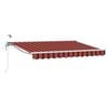 vidaXL Auvent r&eacute;tractable &eacute;lectrique Orange, Noir et Blanc 3 x 2,5 m