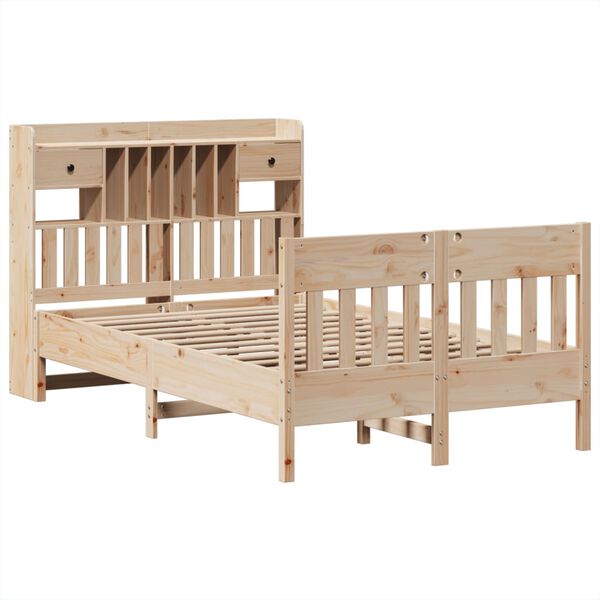 vidaXL Cadre de lit sans matelas 135x190 cm bois de pin massif