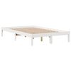 vidaXL Lit bibliothèque sans matelas blanc 135x190 cm bois pin massif
