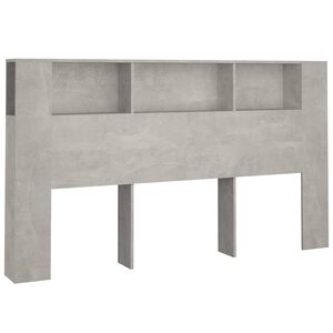 vidaXL Armoire de t&ecirc;te de lit Gris b&eacute;ton 180x18,5x104,5 cm