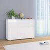 vidaXL Buffet Blanc brillant 107x35x80,5 cm