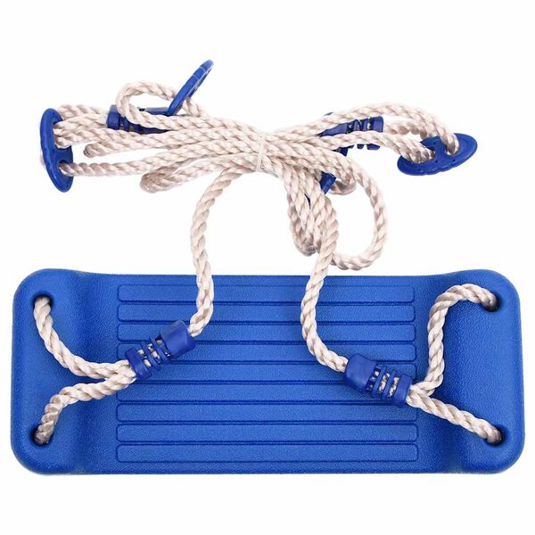 vidaXL Sièges de balançoire avec cordes 2 pcs bleu 38x16 cm PE