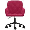 vidaXL Chaises pivotantes &agrave; manger lot de 2 Rouge bordeaux Velours