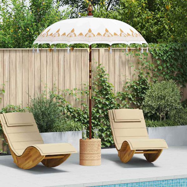 vidaXL Parasol balinais Crème 185 x 185 x 260 cm