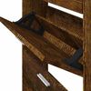 vidaXL Armoire &agrave; chaussures Ch&ecirc;ne fum&eacute; 59x17x169 cm Bois d'ing&eacute;nierie