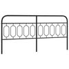 vidaXL T&ecirc;te de lit de remplacement m&eacute;tal noir 200 cm