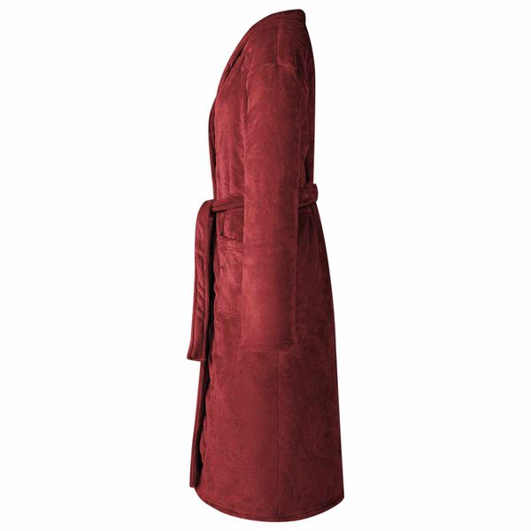 vidaXL Robe de bain sans capuche Rouge Bordeaux xl Flanelle