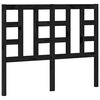 vidaXL T&ecirc;te de lit Noir 126x4x100 cm Bois massif de pin