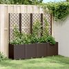 vidaXL Jardini&egrave;re avec treillis marron 160x40x140 cm PP
