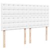 vidaXL Cadre de lit ottoman avec matelas blanc 180x200 cm similicuir
