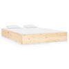 vidaXL Cadre de lit sans matelas bois massif 120x190 cm