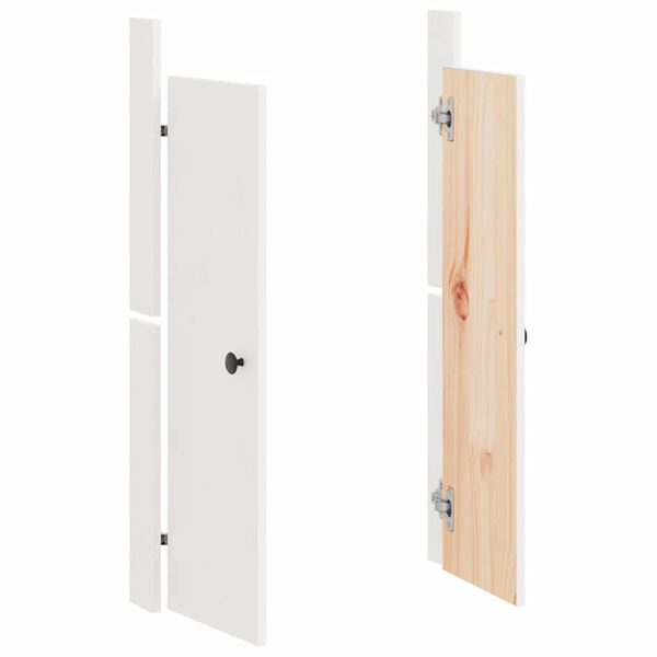 vidaXL Portes de cuisine d'ext&eacute;rieur MEPPEL 2 pcs blanc bois de pin massif