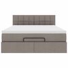 vidaXL Lit ottoman avec matelas taupe 140x190 cm tissu