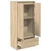 vidaXL Armoire tiroir ch&ecirc;ne sonoma 55,5x34x119,5 cm bois d'ing&eacute;nierie