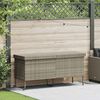 vidaXL Boîte de rangement de jardin et roues gris clair résine tressée