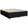 vidaXL Sommier &agrave; lattes de lit avec matelas Noir 200x200 cm Tissu