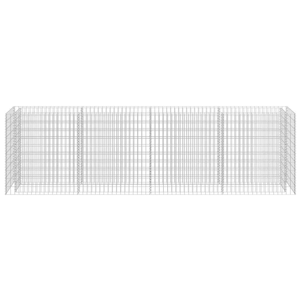 Lit Surélevé En Gabion VidaXL - 200x100x50 Cm - Fer Galvanisé Pour Jardin Ou Terrasse - Remplissage Pierres Ou Gravier