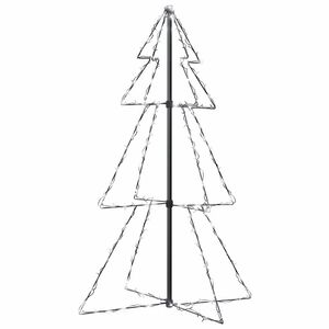 vidaXL Arbre de No&euml;l c&ocirc;ne 160 LED d'int&eacute;rieur/d'ext&eacute;rieur 78x120 cm