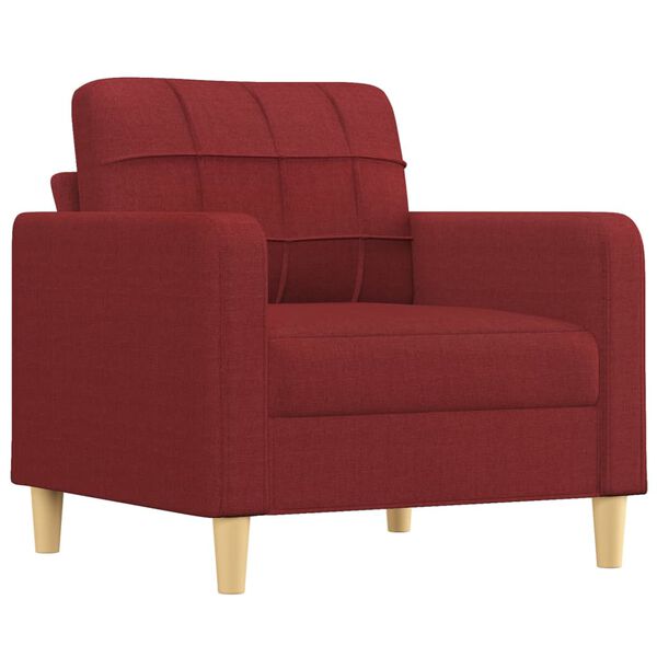 vidaXL Fauteuil Rouge bordeaux 60 cm Tissu