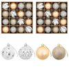 vidaXL Ensemble de boules de No&euml;l 32 pc Dor&eacute; Diam. 6 cm Plastique
