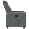 vidaXL Fauteuil inclinable &eacute;lectrique Gris fonc&eacute; Tissu